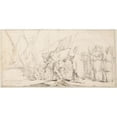 thumbnail image 2 of Giovanni Battista Tiepolo 24x14 Black Ornate Framed Double Matted Museum Art Print Titled: Pope Handing a Banner to a Crusader, with Ships in the Background (1696-1770), 2 of 5