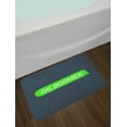 thumbnail image 2 of OK Boomer Bath Mat, Cellphone Text Style Modern Meme Phrase Message on Dark Backdrop, Plush Bathroom Decor Mat with Non Slip Backing, 29.5" X 17.5", Dark Slate Blue and Green, by Ambesonne, 2 of 2