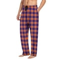 thumbnail image 4 of zbxnLI Mens Plaid Pajama Pants with Pockets Drawstring Elastic Waist Casual Pj Sleepwear Lounge Pants, 4 of 6