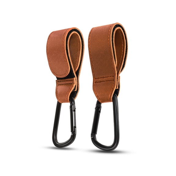 Addmotor Stroller Hooks, Multipurpose Baby Stroller Clips, High Weight-Bearing, Leather, 2 Piece