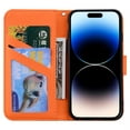 thumbnail image 5 of SaniMore for iPhone 13 Pro Max Case, PU Leather Flip Folio Cover with Stand, Card Slots, [Lovely Pet Magnetic Clasp] Full Protetcion Shockproof TPU Wallet Shell for iPhone 13 Pro Max, Orange, 5 of 10