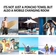 thumbnail image 6 of Toorise Changing Robes Wetsuit Changing Towel Quick Dry Surf Poncho Microfiber Hooded Towel Lightweight Bath Robe for Men Women Adults Unisex Beach Poncho for Swimming Surfing, 6 of 11