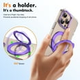 thumbnail image 6 of Magnetic 360° Rotation Ring Stand for iPhone 13 Pro Max Case, Military Drop Protection, Compatible with MagSafe, Non-Yellowing, With Kickstand,Shockproof Anti-fall Phone Case Cover,Purple, 6 of 13