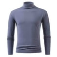 thumbnail image 3 of MQLKF Male Winter Warm High Collar Fashion Thermal Underwear Men Basic Plain T Shirt Blouse Pullover Long Sleeve Top Fashionable Men's Top, 3 of 4