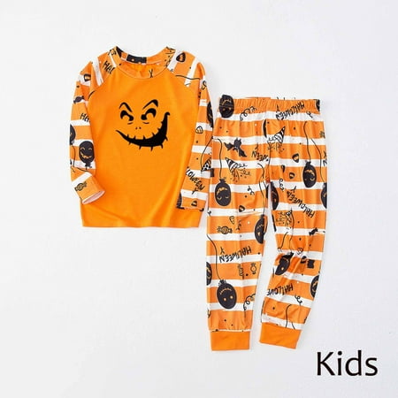 

Lhked Halloween Family Sets Halloween Printed Long Sleeve Top With Bottom Outfits Home Wear Christmas Pajamas for Family Clearance