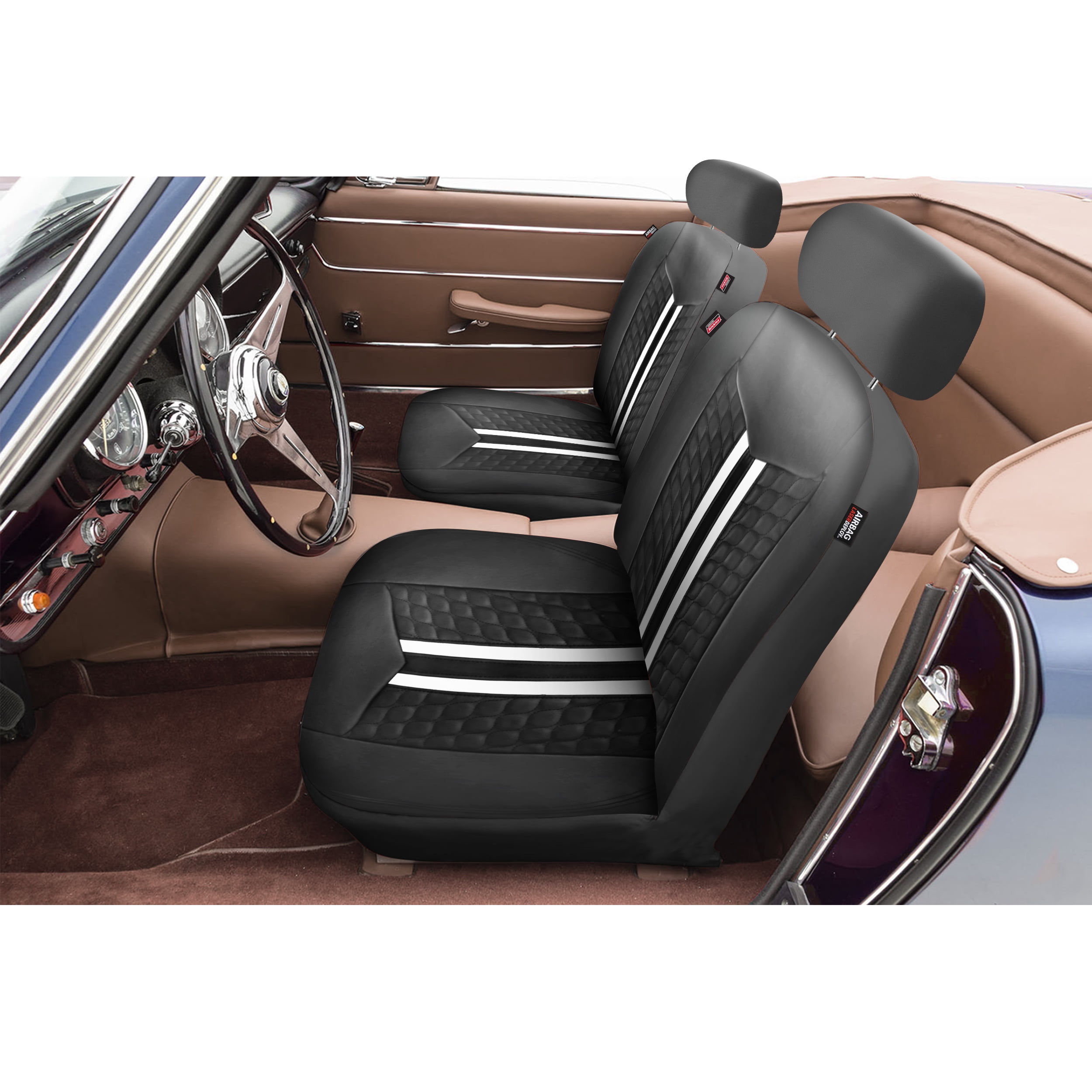 Buy Genuine Dickies 2 Piece Classics Black Car Seat Covers fits Low