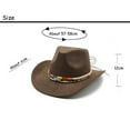 thumbnail image 2 of Loliuicca Cowboy Hats for Women Men Retro Classic Suede Cowgirl Hats Sun Hats, 2 of 2
