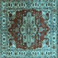 thumbnail image 1 of Ahgly Company Indoor Square Persian Light Blue Traditional Area Rugs, 6' Square, 1 of 4