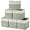 White&Green（EVA）, variant on 13 x 13 Inch Storage Cubes,6 Pack Cube Storage Bins for Shelves，Fabric Collapsible Storage Bins with Handles, Foldable Storage Basket for Organizing Clothes, Toys, Books (White&Gray)