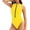 Yellow, variant on YUEVORA One Piece Swimsuit for Women, Zip Up Sleeveless Athletic Bathing Suit, High Neck Training Swimwear for Swimming Water Sports（S-3XL)