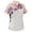 White/Light Pink, variant on Monterey Club Women's Cab Blossom Print Contrast Golf Polo Shirt #2616