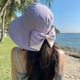 thumbnail image 3 of Viflosae Workout Athletic Quick-Dry Sun Hats for Men/Women Summer Bow Bucket Hat Sun Hat Outdoor Fashion Versatile Sun Hat Children UPF50+ Protection Travel Beach Sun Hats, 3 of 3