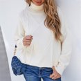 thumbnail image 2 of Herrnalise Women's Knitted Crop Tops Fashion Women Solid Color Long Sleeve Pullove Round Neck Shirt Sweater Tops Pullover Jumper Sweaters, 2 of 9