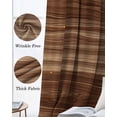 thumbnail image 3 of Brown Western Kitchen Curtains Vintage Farmhouse Wood Barn Door Cafe Short Curtains for Bathroom Blackout Window Curtain Grommet Small Window Treatment Tier Drapes for Bedroom Living Room 52"x45"x2, 3 of 9