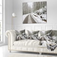 thumbnail image 2 of Designart Snow Storm at Piornedo Spain - Landscape Printed Throw Pillow - 16x16, 2 of 4