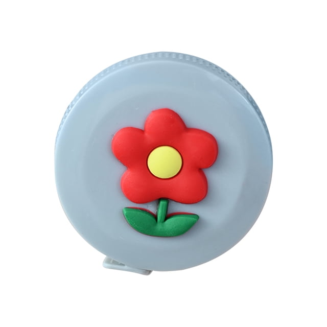 Agiferg 1.5M Tape Measure Inch Cm Round Tape Automatic Retractable Soft Colorful Ruler Cartoon Plant Automatic Telescopic Measuring Tape Measuring Body Circumference