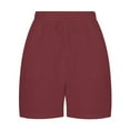 thumbnail image 4 of Diufon Linen Shorts for Women Summer Casual Plus Size Beach Shorts Drawstring High Waisted Shorts with Pockets, 4 of 6