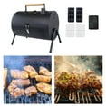 thumbnail image 5 of oshhnii Barbecue Grill Grill Holder Grill for Beach Patio Family Gatherings Black, 5 of 9
