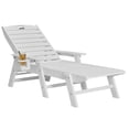 thumbnail image 2 of VEVOR Outdoor Chaise Lounge Chair - Adjustable Patio Reclining Bench Lounger, White, 2 of 12