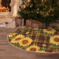 thumbnail image 5 of Disketp Yellow Black Plaid Sunflower Christmas Tree Skirt, Christmas Tree Decorations, Christmas Decor, Tree Mat Decoration(30-48IN)-36", 5 of 6