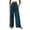 Navy, variant on Abomasnow Women's Casual Pants Smocked Elastic High Waist Drawstring Wide Leg Pants Summer Beach Vacation Workout Yoga Pants with Pockets