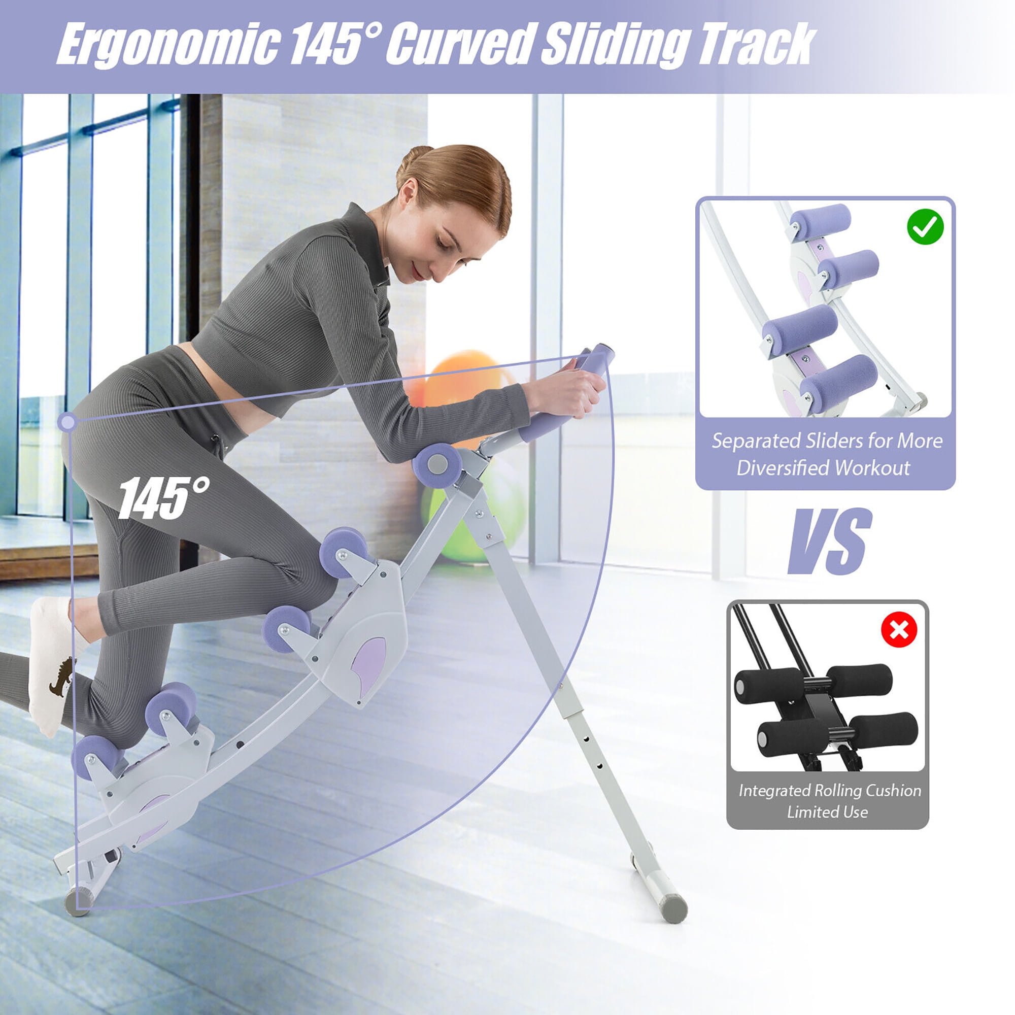 【新品】AB crusher Ab Workout Equipment, ab Machine for Home Gym, Foldable