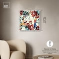 thumbnail image 5 of Maximalist Jungle Canvas Boho Maximalist Wall Art by Art Remedy, White Frame, 24" x 24", 5 of 7