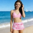 thumbnail image 7 of Babcutegg Swim Suit for Kid Girls Hollowed-out Regular Fitting Graphic Girls 2PC Swim Clothes Pink Size 11-12, 7 of 7