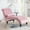 Pink, variant on Muumblus Upholstered Chaise Lounge Indoor, Tufted Velvet Accent Chair with Wood Legs, Beige