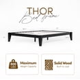 thumbnail image 4 of allforwood Thor Solid Wood Bed Frame - Standard King - Japanese Joinery Bed Frame - Wood Slat Support - No Box Spring Needed - Easy Assembly - Minimalist & Modern Style (Midnight Charcoal, King), 4 of 6