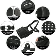 PcEoTllar Dog Muzzle, Soft Leather Muzzle Anti Biting Barking Chewing, Breathable Puppy No Bark Muzzle, Black