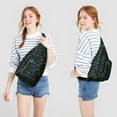 thumbnail image 4 of Scientific Knowledge Chest Bag&nbsp;- Waterproof Laboratory Print Crossbody Sling Pack, Lightweight Shoulder Bag for Biology Students, 4 of 4
