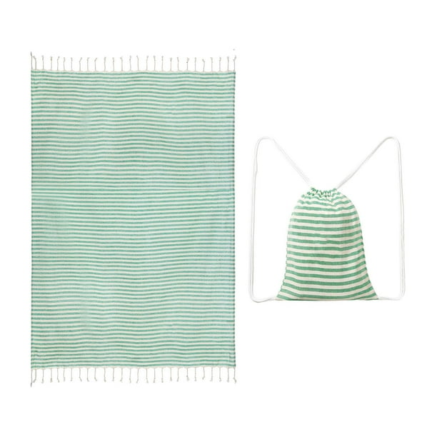 Toalla de playa turca Toalla de baño turca Secado rápido Absorbente Grande Multiusos Verde