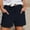 A1 Navy, variant on Womens Summer Shorts Cotton Shorts for Women Trendy Bermuda Wide Leg Short Baggy Hot Pants Gauze Pants Boho Travel Pants Linen Cotton Blend Pants Elastic Waist Shorts Summer Outfits L