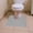 Gray, variant on U-Shape Toilet Mat 16x20 Inch Bathroom Rug with Non-Slip Rubber Backing for Bathroom Floor
