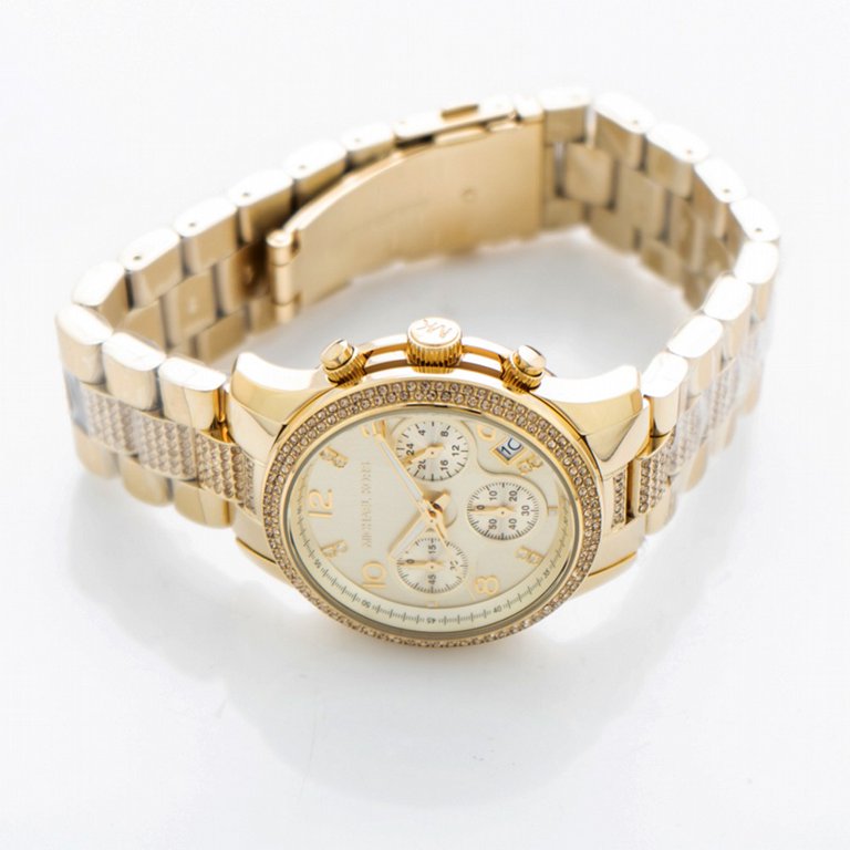 Michael Kors Runway Chronograph Quartz Champagne Dial Ladies  display picture 1