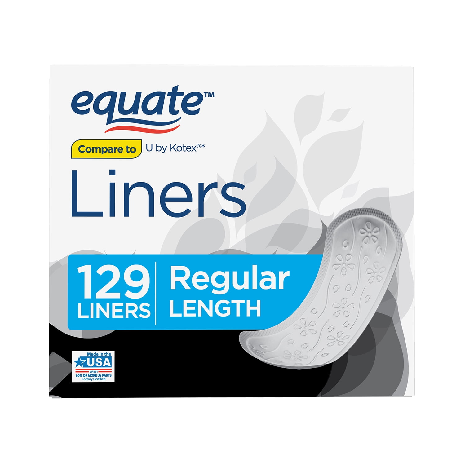 Equate Liners, Regular, Unscented (129 Count)