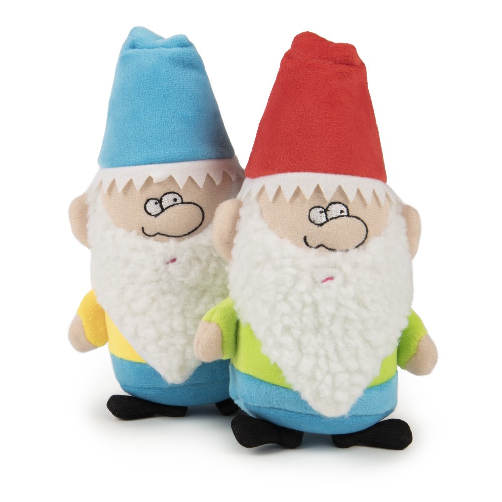 goDog Gnomes Plush Chew Guard Dog Toy, Small 2 Pack