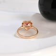 thumbnail image 3 of Heart Cut Pink Sapphire Engagement Ring Halo Ring, Promise Ring, Proposal Ring, Wedding Ring, Birthday/Anniversary Gift for Women, 3 of 3