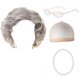 thumbnail image 1 of Peluca de abuela de Halloween con gafas, versátil, para disfraz de abuela mayor, decoración para fiestas, espectáculos de anime, juegos de rol Gris oscuro, 1 of 10