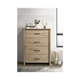 thumbnail image 2 of Lilola Home Celeste 32"W Light Oak Finish 4-Drawer Chest with Black Handles, 2 of 6