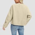 thumbnail image 5 of Homenesgenics Fleece Tops for Women Fall Winter Casual Long-Sleeve Button-Up Jacket Jacket Beige XL, 5 of 8