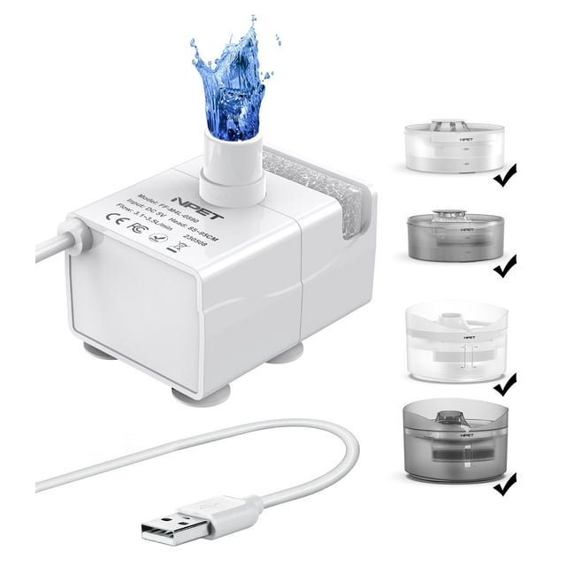 Fuente de agua para perros NPET DF10 5L con kit de limpieza y filtro