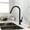 Black, variant on Kitchen Sink Faucet, Kitchen Faucets With Pull Down Sprayer, Dual Function Faucet For Kitchen Sink,High Arc Single Handle Kitchen Faucet With Pull Down Sprayer,Brass Kitchen Faucet With Sprayer,Grey