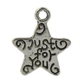 thumbnail image 5 of 4x100 Uds Plata JUST FOR YOU Dijes De Estrella Colgantes Joyería Regalo DIY, 5 of 5