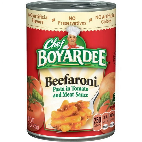Chef Boyardee Beefaroni, 15 oz Can, Quantity of 8