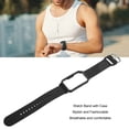 thumbnail image 5 of M Buder Watch Band with Case 20mm Waterproof Soft Silicone Adjustable Size Lightweight for OPPO Free Black, 5 of 9