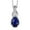 Blue-Oval, variant on Natural Blue Lapis Lazuli Pendant Necklace for Women Dainty Jewelry Stainless Steel Chain Size 20" Christmas Birthday Gifts for Women