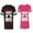 Men Black / Women Pink, variant on This Guy Lovs His Her Girlfriend Boyfriend Matching Couple Cotton Jerseys (Men Black / Women Black) (Men XXL / Women XXL)