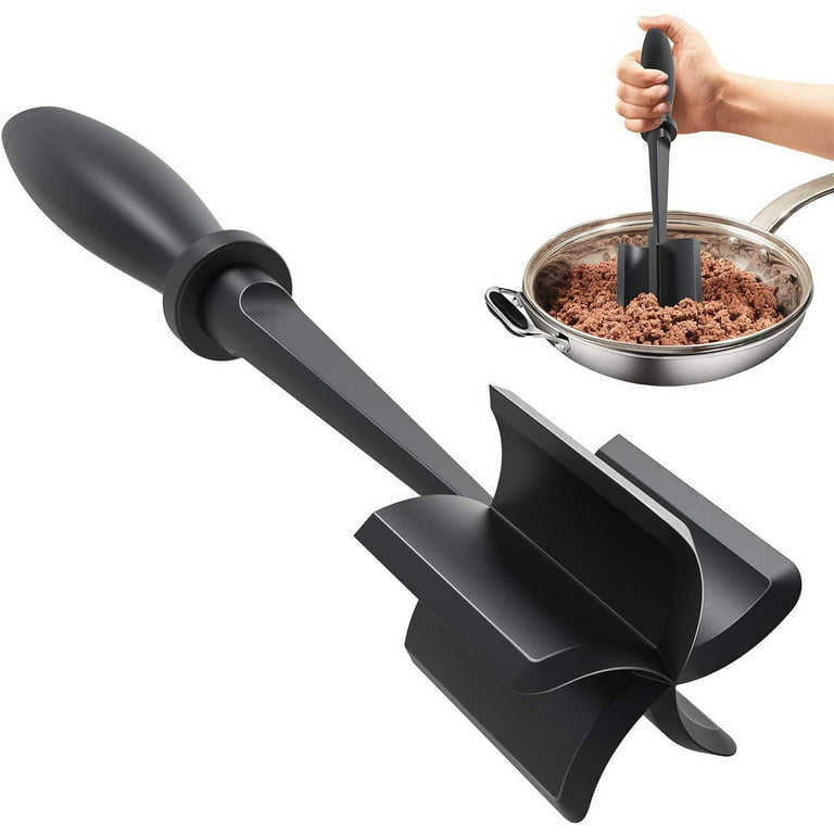  Meat Chopper, 5 Curve Blades Ground Beef Masher, Heat Resistant Meat  Masher Tool for Hamburger Meat, Ground Beef, Turkey and More, Nylon Hamburger  Chopper Utensil Non-scratch Utensils: Home & Kitchen